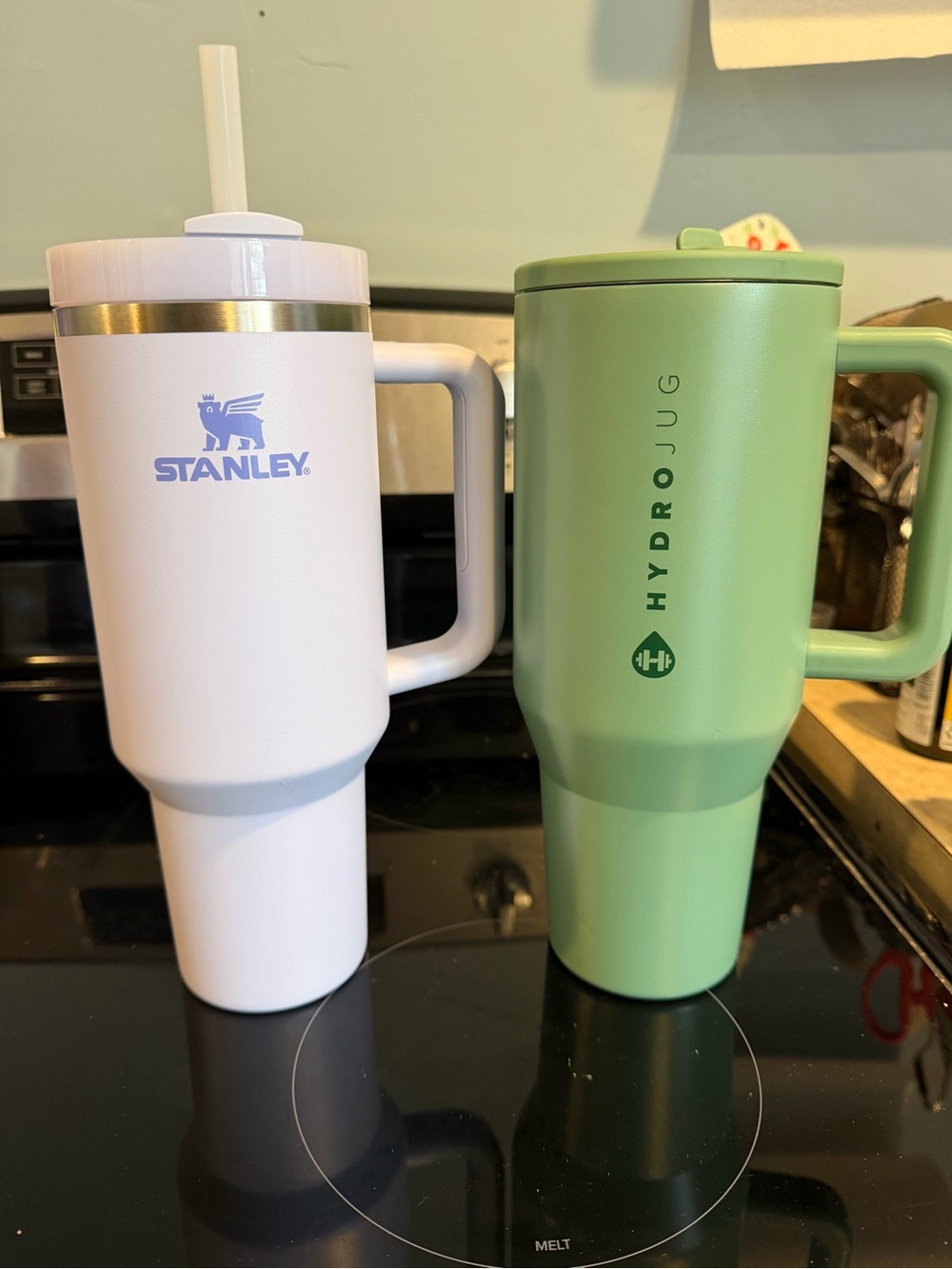 Stanley Light Purple Travel Tumbler & HydroJug Green Tumbler - Set